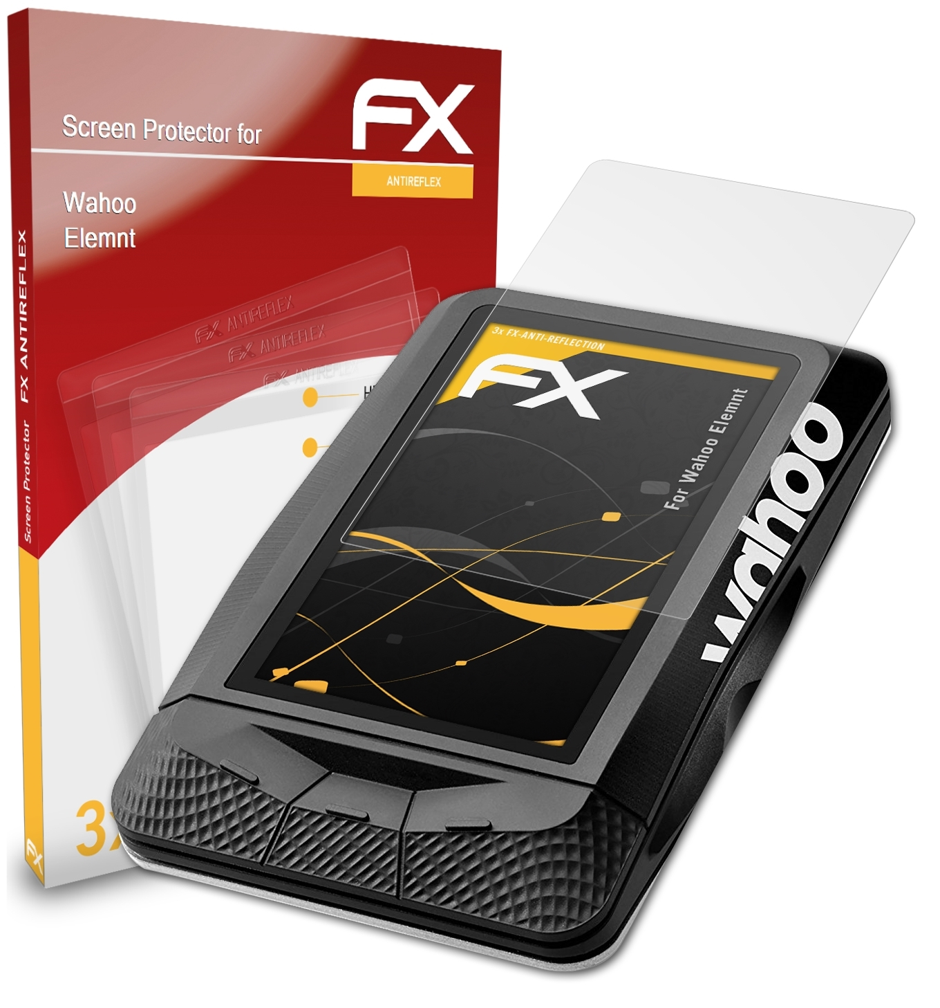 ATFOLIX 3x Wahoo Elemnt) Displayschutz(für FX-Antireflex