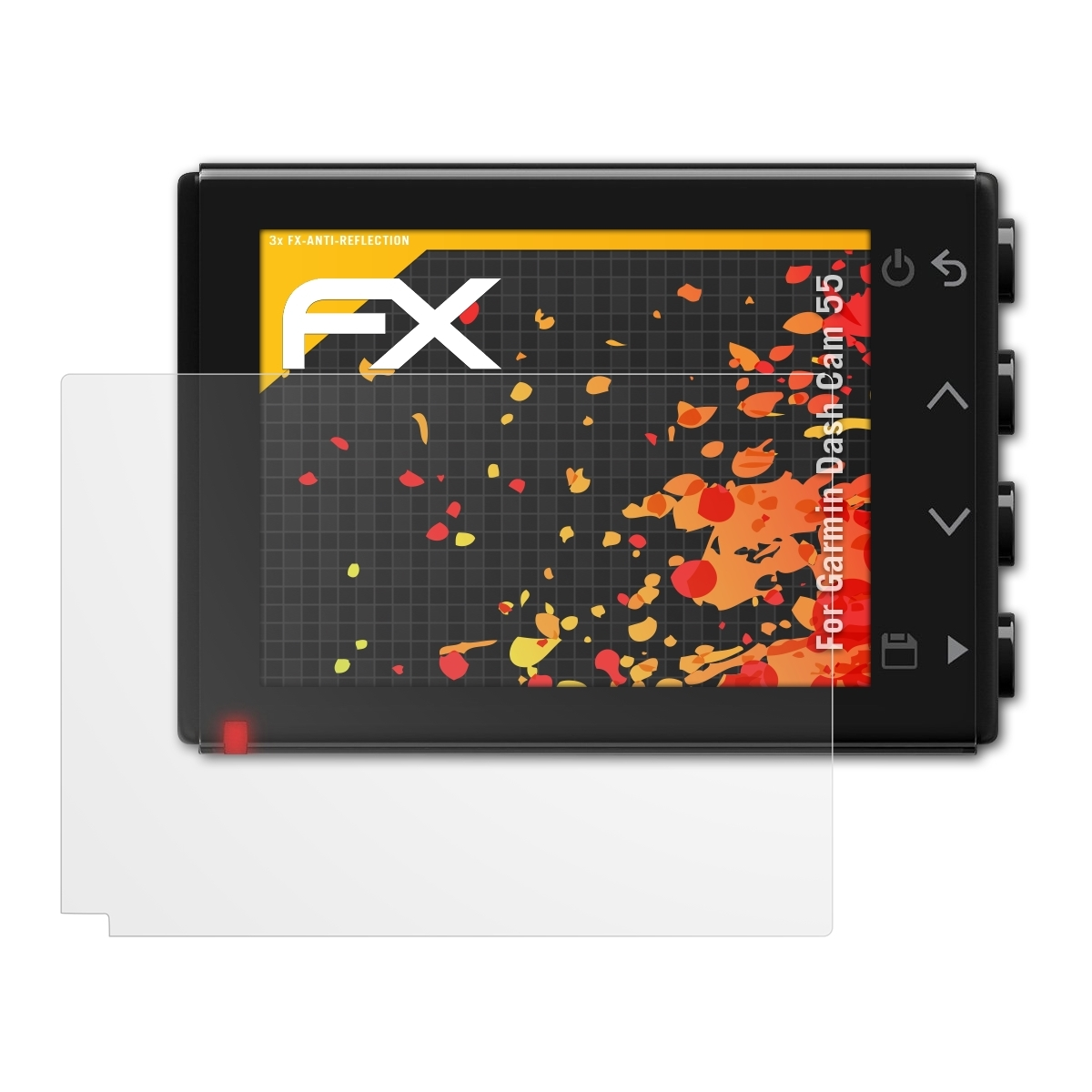 Garmin Cam 55) FX-Antireflex 3x Dash Displayschutz(für ATFOLIX