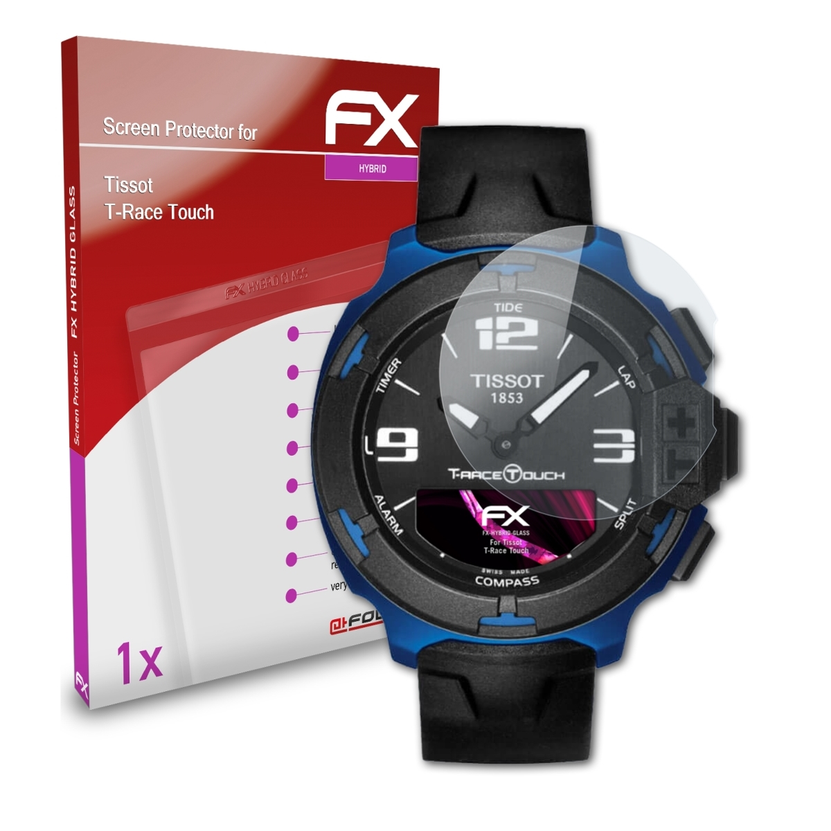 ATFOLIX FX-Hybrid-Glass T-Race Tissot Schutzglas(für Touch)