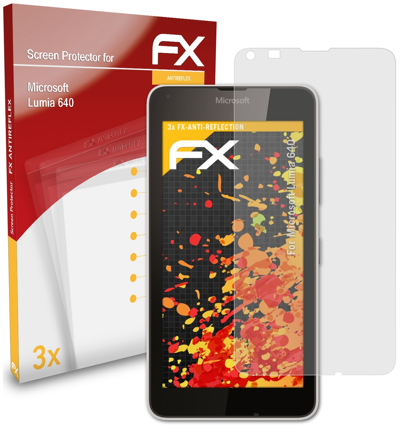 ATFOLIX 3x FX-Antireflex Microsoft Displayschutz(für Lumia 640)