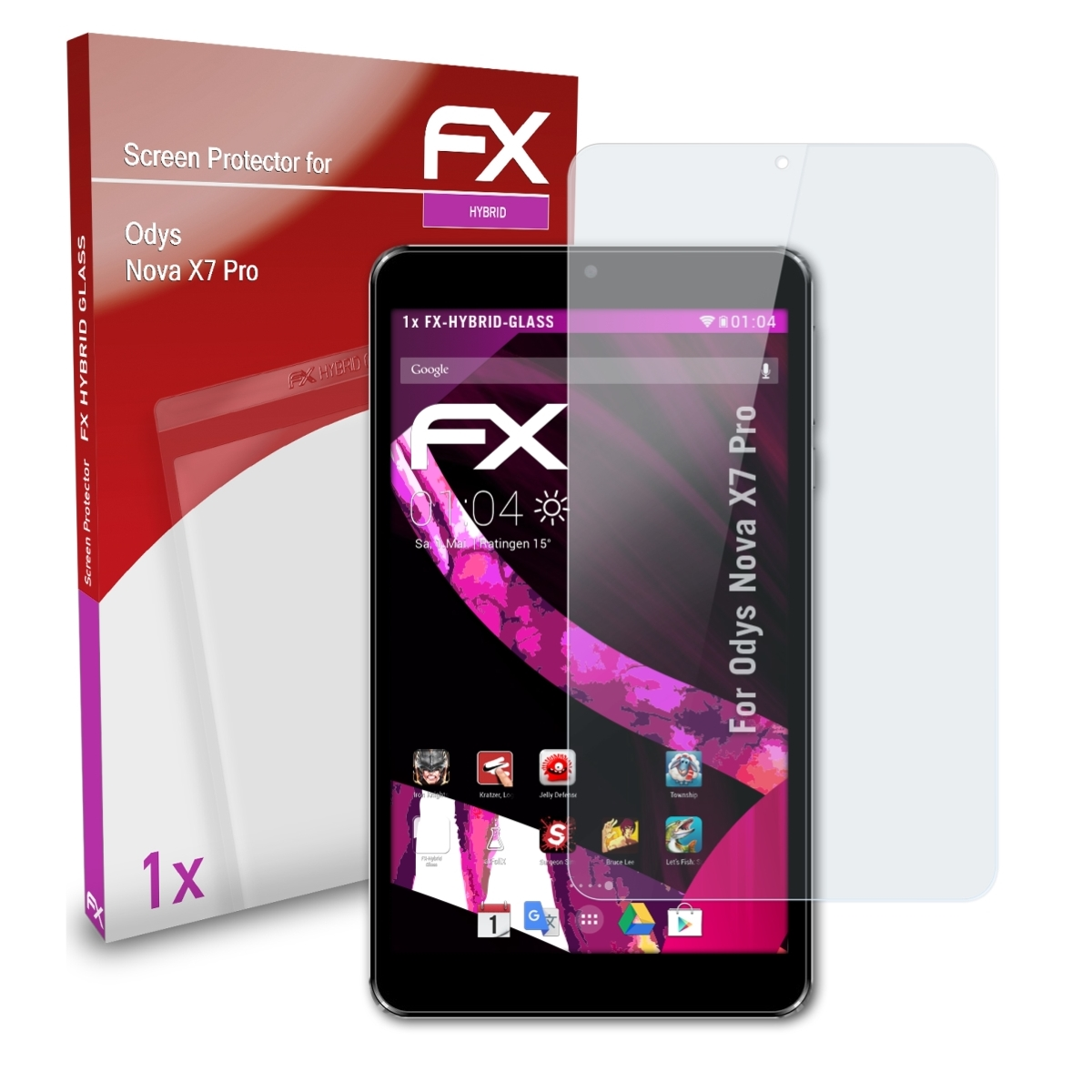 FX-Hybrid-Glass Pro) Odys Schutzglas(für X7 Nova ATFOLIX