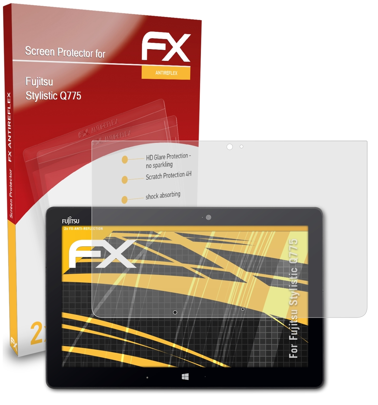 2x Stylistic Q775) ATFOLIX Displayschutz(für Fujitsu FX-Antireflex