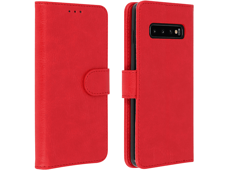 AVIZAR Chester Series, Bookcover, Samsung, Galaxy S10, Rot