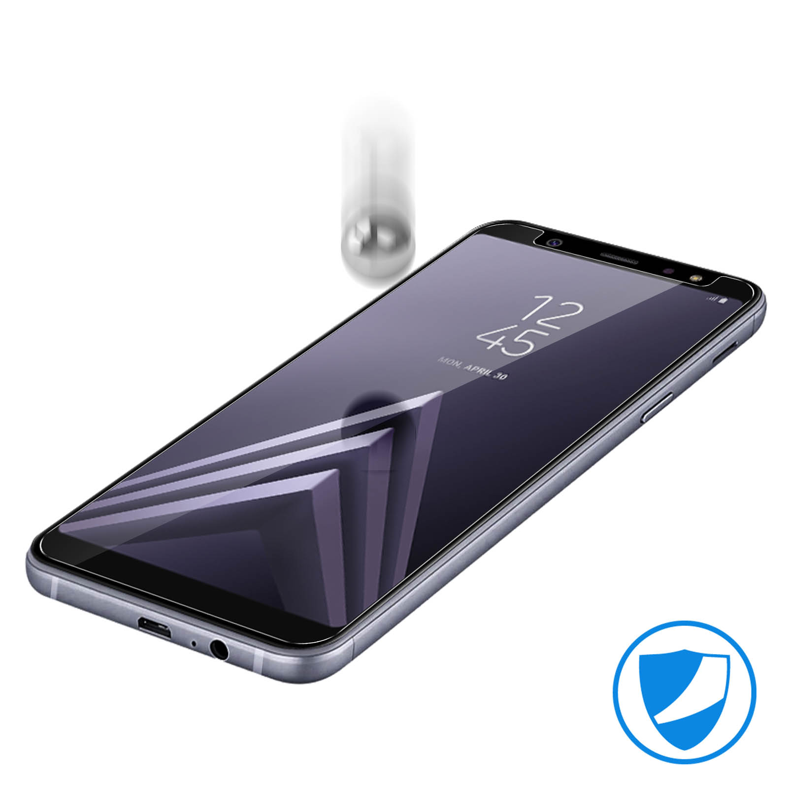 AVIZAR Gehärtetes Glas-Folien(für Galaxy 9H Plus) Glas Härtegrad Schutzfolie Samsung A6 mit