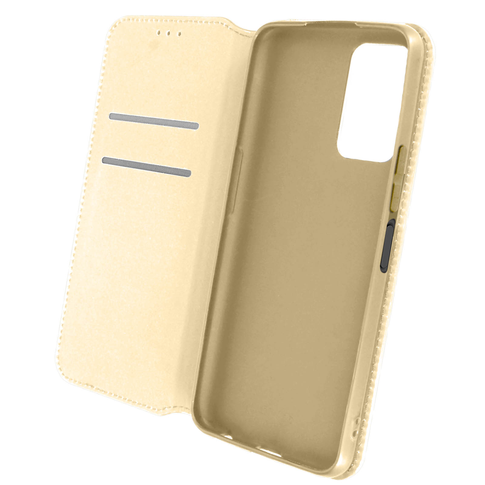 mit Bookcover, Galaxy Backcover Classic Series, Gold Edition, Samsung, A03s, AVIZAR Magnetklappe