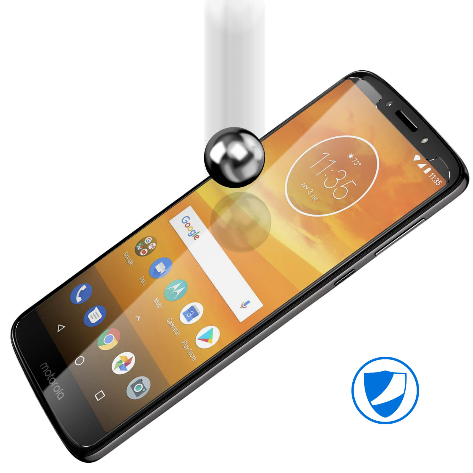 E5) AVIZAR Motorola Glas-Folien(für Härtegrad 9H Glas mit Moto Gehärtetes Schutzfolie