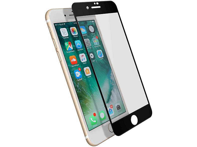 Apple Glas-Folien(für Rand Schutzfolie AVIZAR 2022) SE 9H mit iPhone Schwarz Glas Gehärtetes Härtegrad,