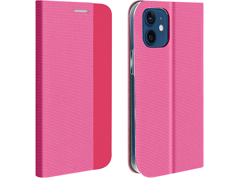 AVIZAR Soft Touch Series, Bookcover, Apple, iPhone 12 Mini, Rosa