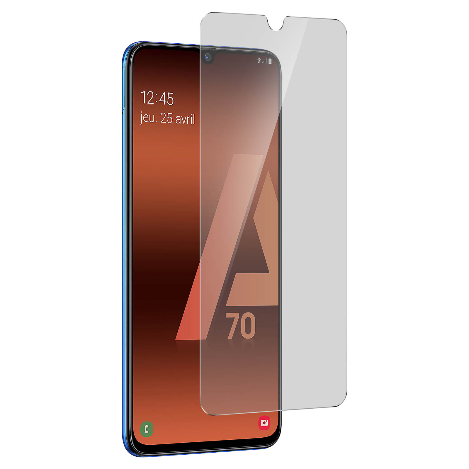 Glas Glas-Folien(für A70) AVIZAR 9H Härtegrad Galaxy Schutzfolie Gehärtetes mit Samsung