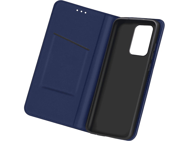 Samsung, Bookcover, Galaxy A72, Series, AVIZAR Dunkelblau Echtleder