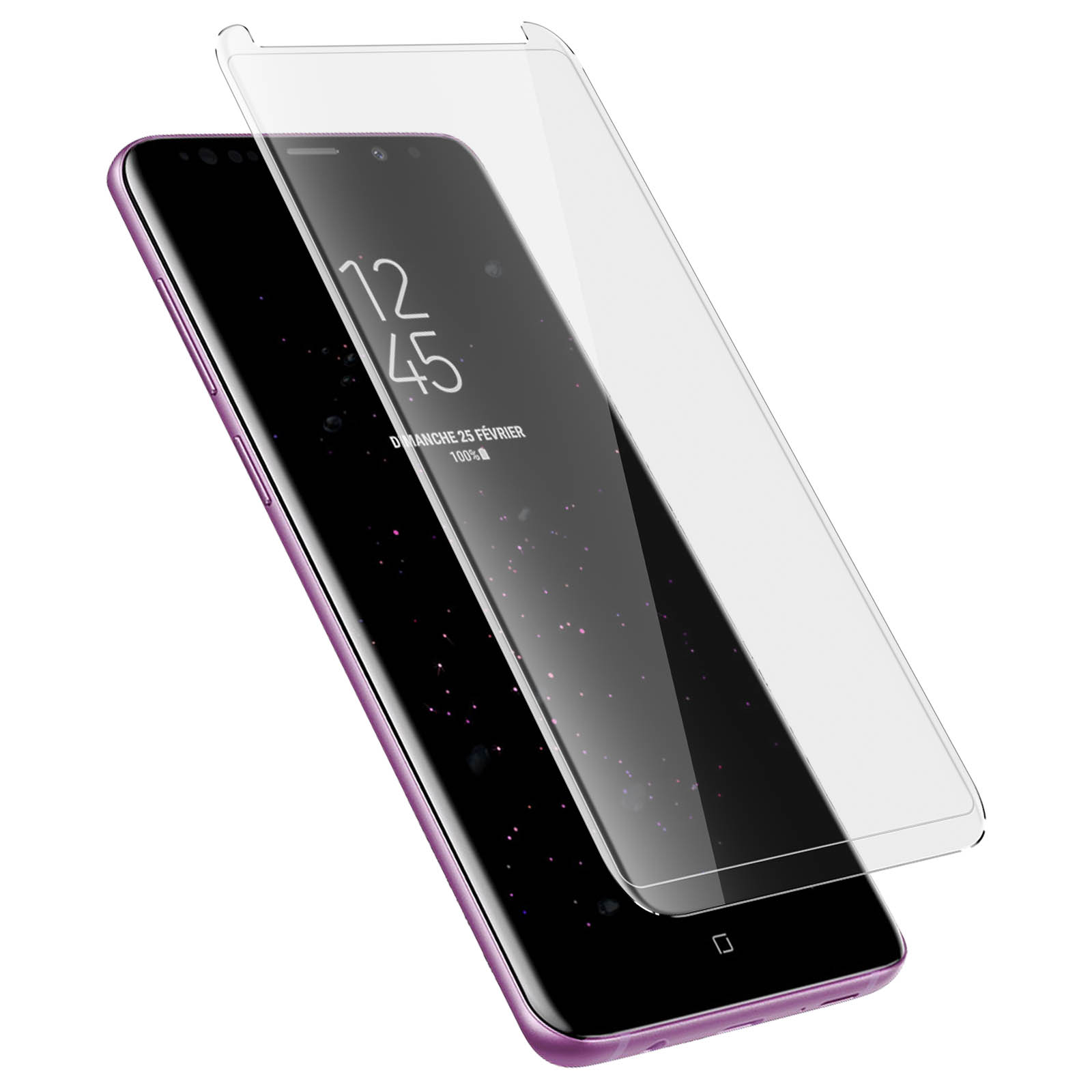 AVIZAR Gehärtetes Glas Samsung Galaxy S9) Schutzfolie Härtegrad 9H mit Glas-Folien(für