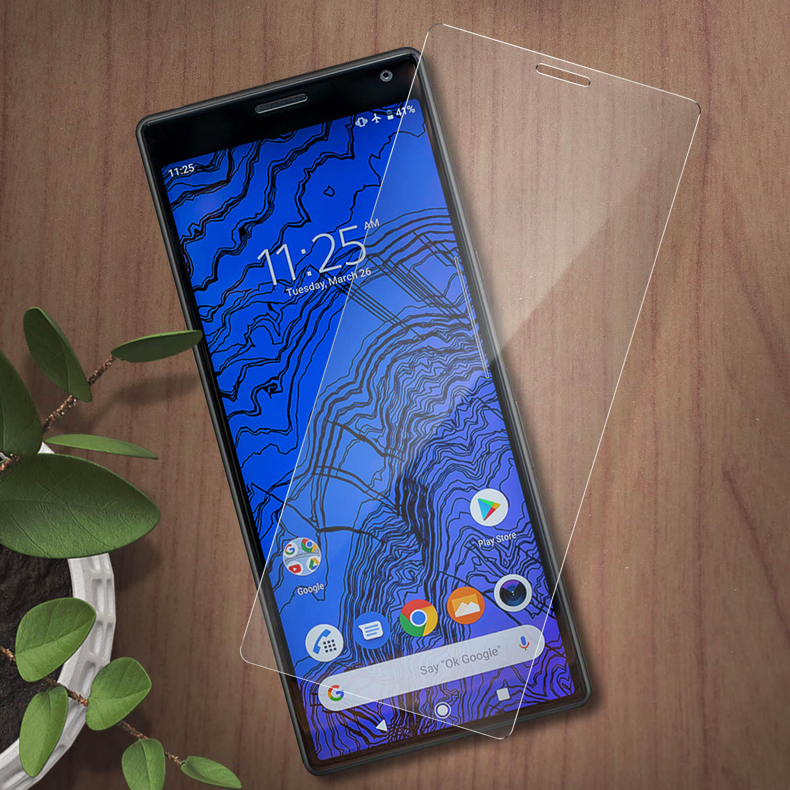 Glas-Folien(für Gehärtetes Xperia Härtegrad 10) Sony AVIZAR Schutzfolie 9H mit Glas