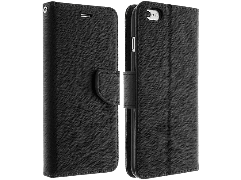 AVIZAR Fancy Series, Bookcover, Apple, iPhone 6S Plus, Schwarz