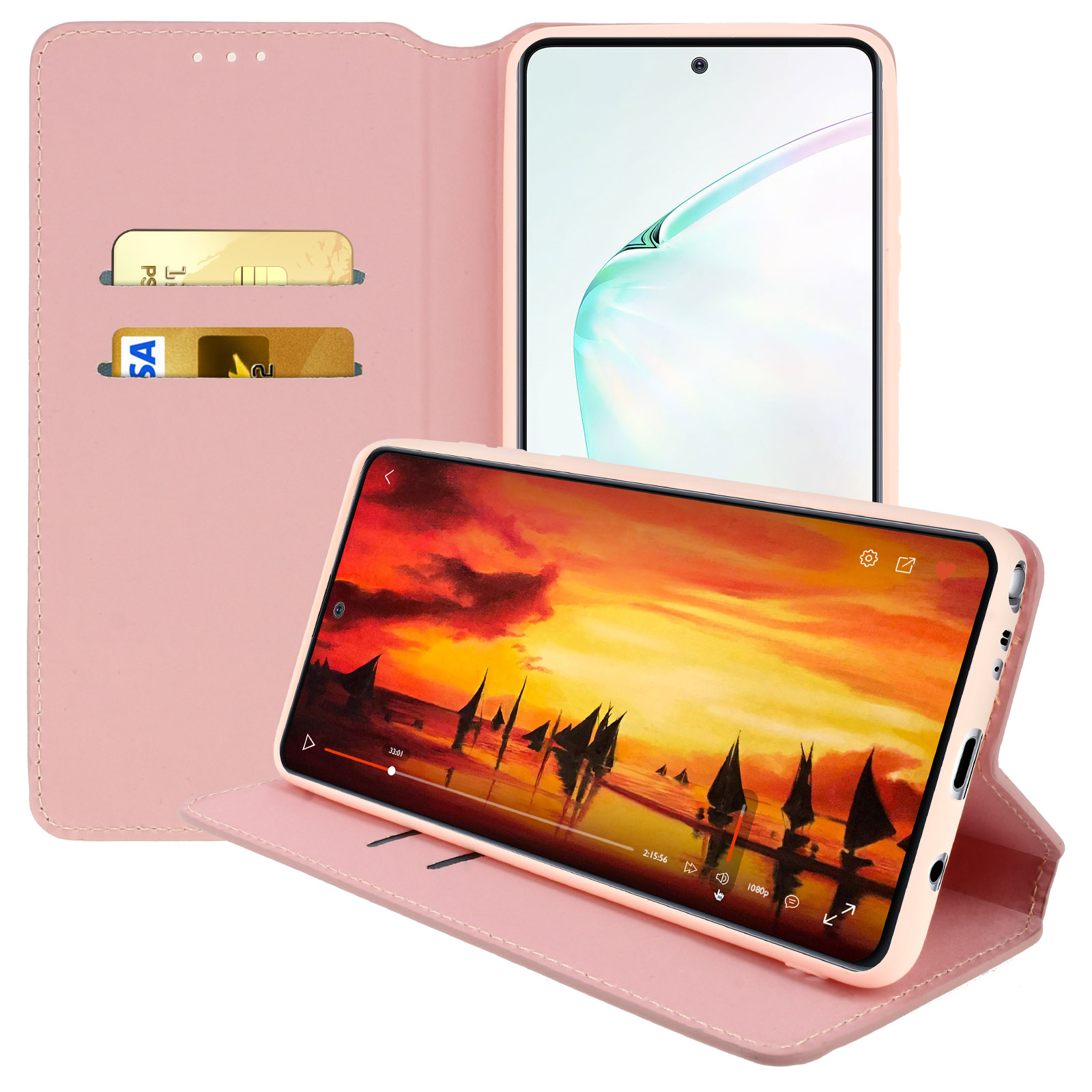 AVIZAR Elec Series, Rosegold Galaxy 10 Note Samsung, Lite, Bookcover