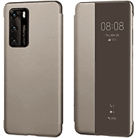 HUAWEI Original Handytasche aus Kunstleder, Bookcover, Huawei, P40, Braun