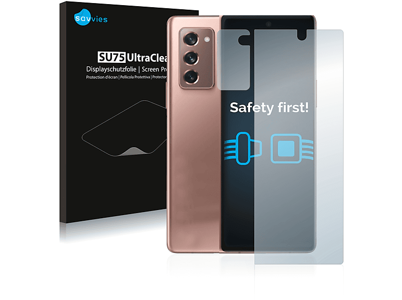 SAVVIES 18x klare Schutzfolie(für Samsung 2 Galaxy 5G) Z Fold