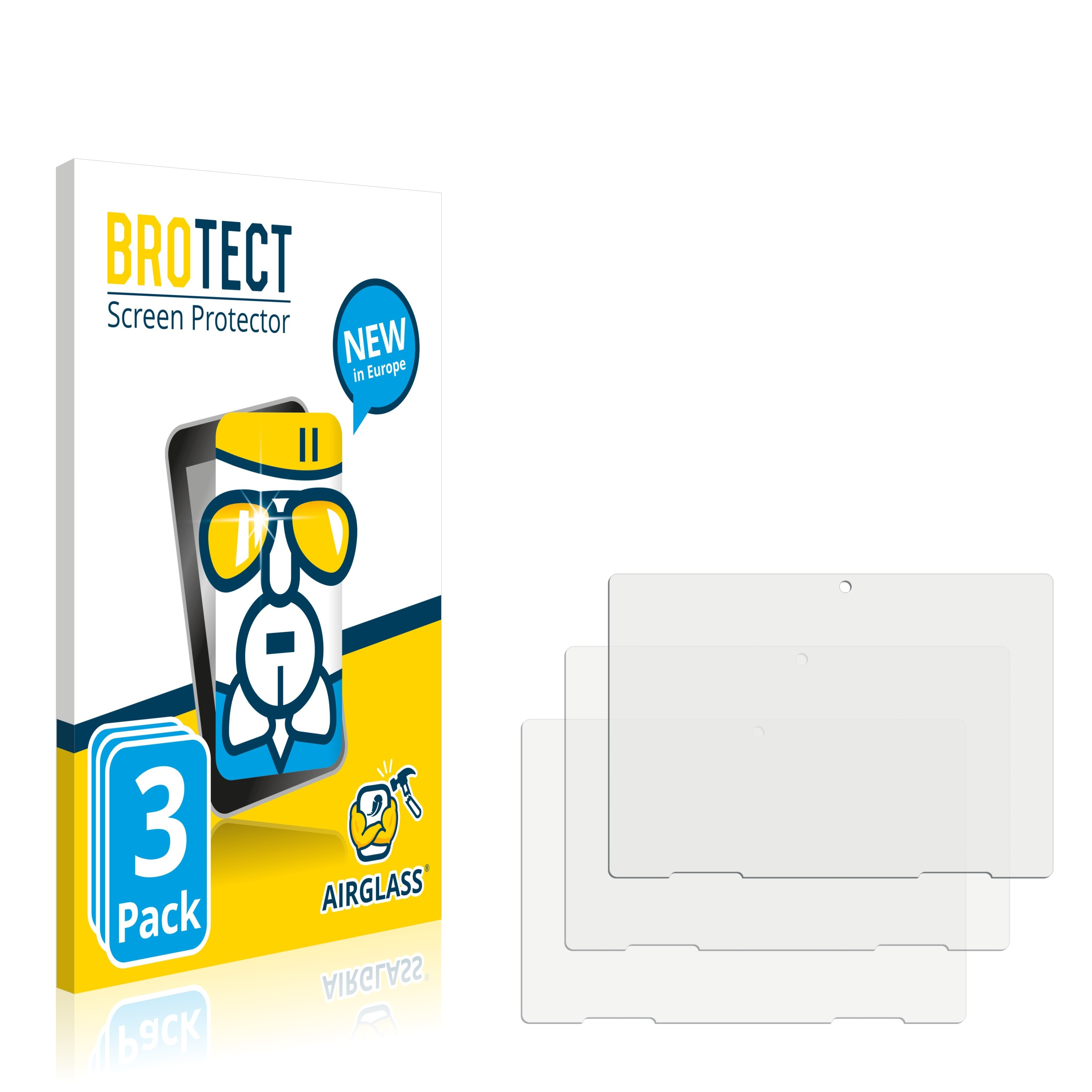 BROTECT 3x Airglass klare Schutzfolie(für MEDION Lifetab P10912)