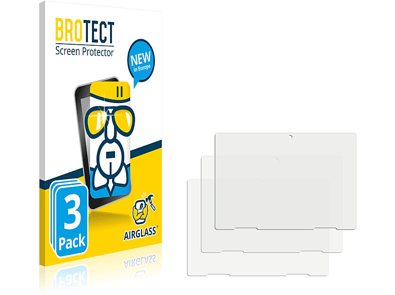 BROTECT 3x Airglass klare Schutzfolie(für MEDION Lifetab P10912)