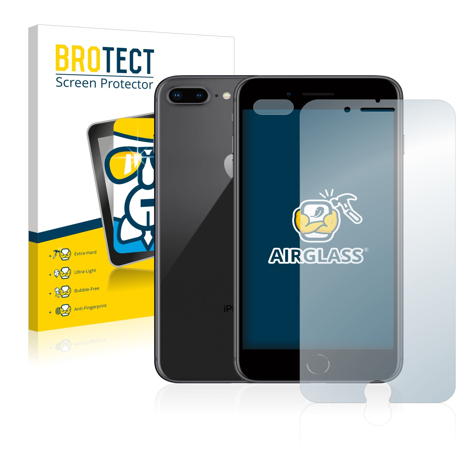 klare Airglass Schutzfolie(für 8 Plus) Apple BROTECT iPhone