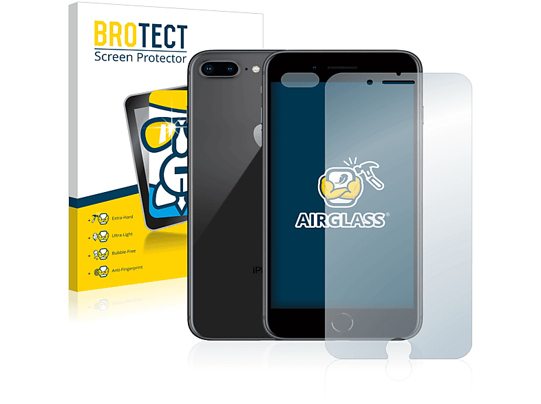 8 Plus) iPhone BROTECT Schutzfolie(für Apple klare Airglass