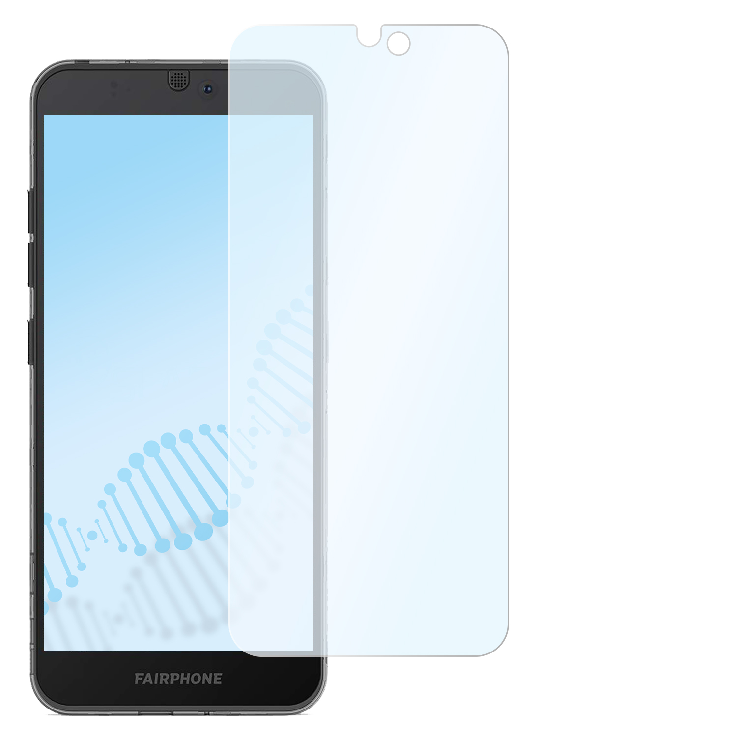 antibakterielle 3) Fairphone SLABO Hybridglasfolie flexible Displayschutz(für