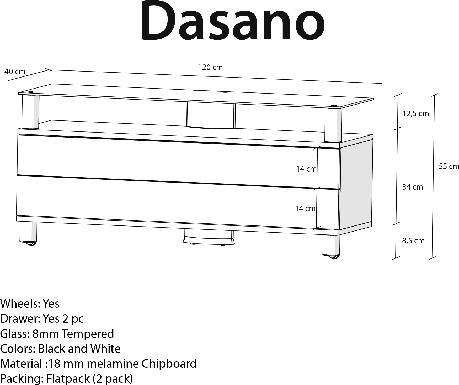 TV-Möbel VCM Dasano