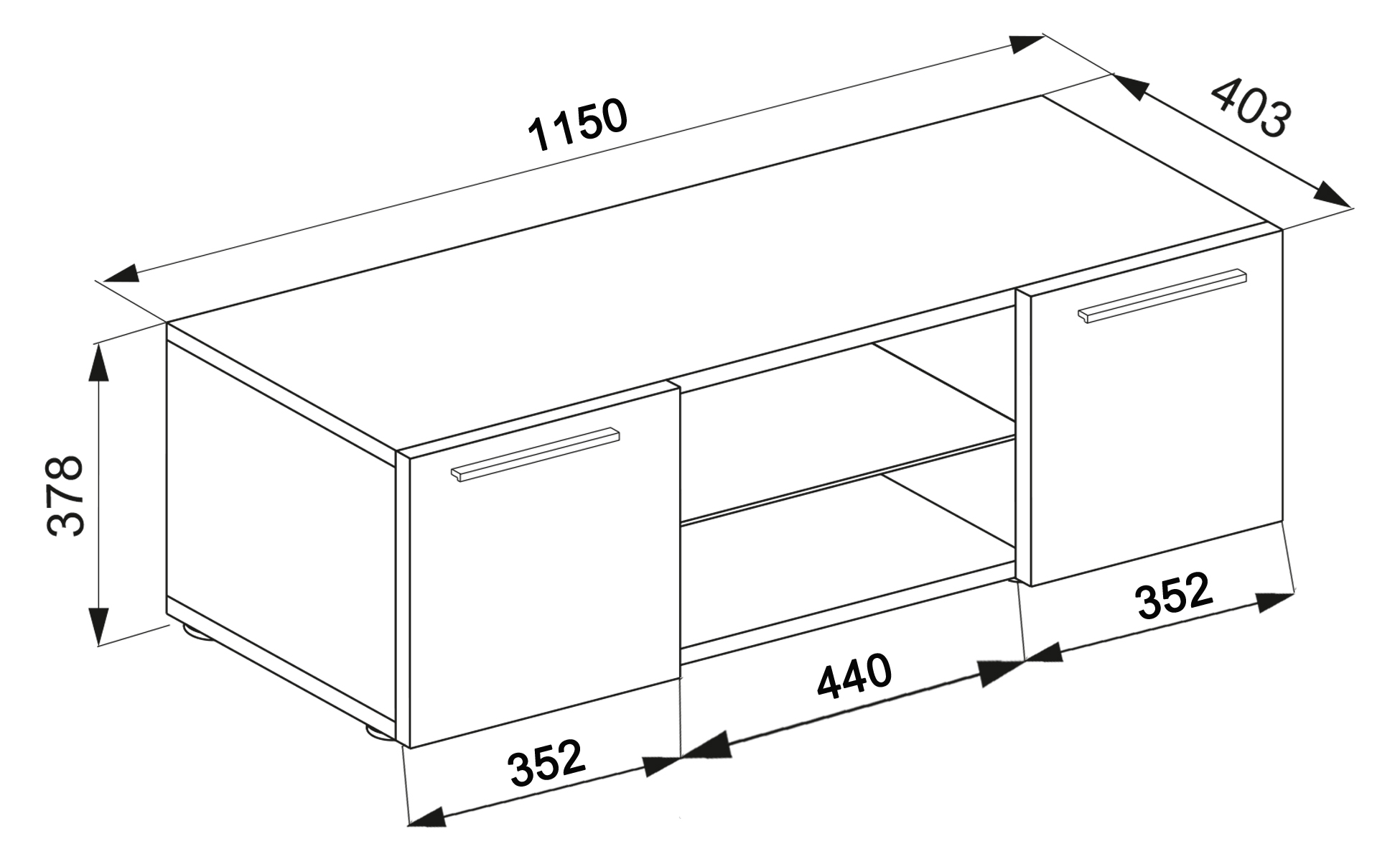 TV-Möbel VCM 115 Jusa