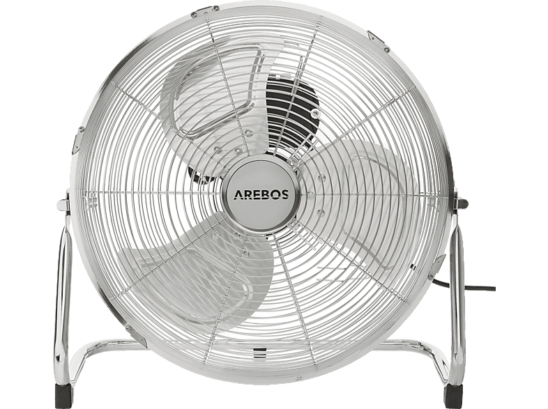 AREBOS 14 Zoll Bodenventilator silber (70 Watt) | Standventilator