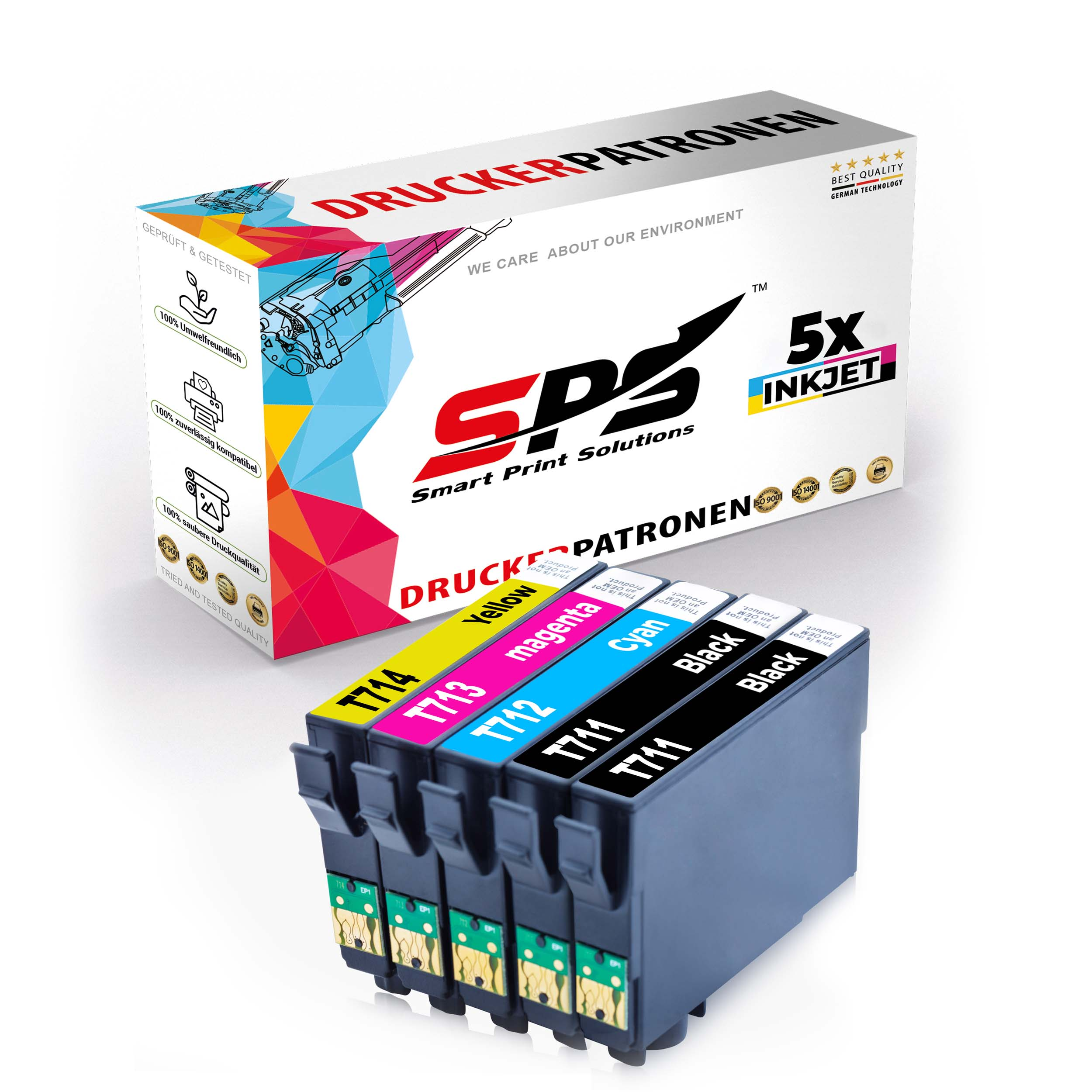 SPS S-13538 Gelb Stylus Cyan Schwarz T0714 BX510) / T0713 T0712 Office Tintenpatrone Magenta (T0711