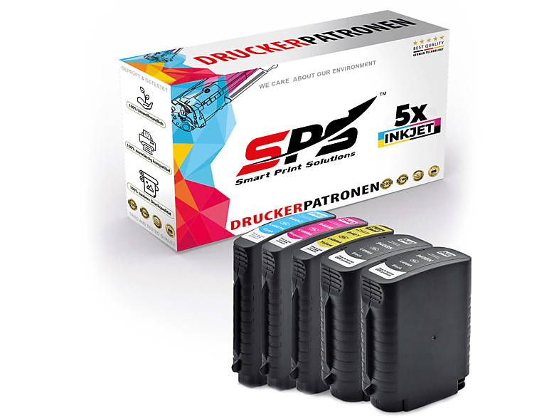 SPS S-13221 Tintenpatrone Schwarz Cyan Magenta Gelb (940XL / Officejet Pro 8000 Wireless)