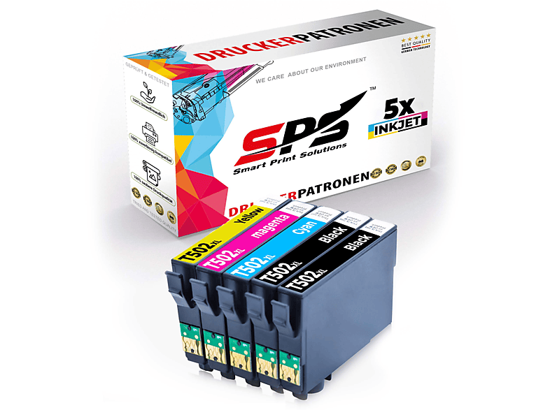 SPS S-13140 Schwarz Tintenpatrone (502XL WF-2865DWF) Workforce / Gelb Cyan Magenta