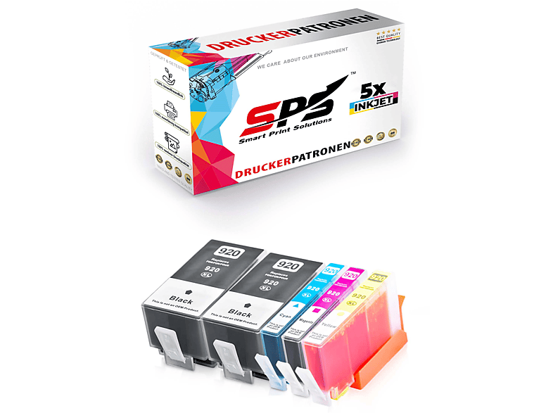 SPS S-13174 Tintenpatrone Schwarz Cyan Magenta Gelb (920XL / Officejet 7500)