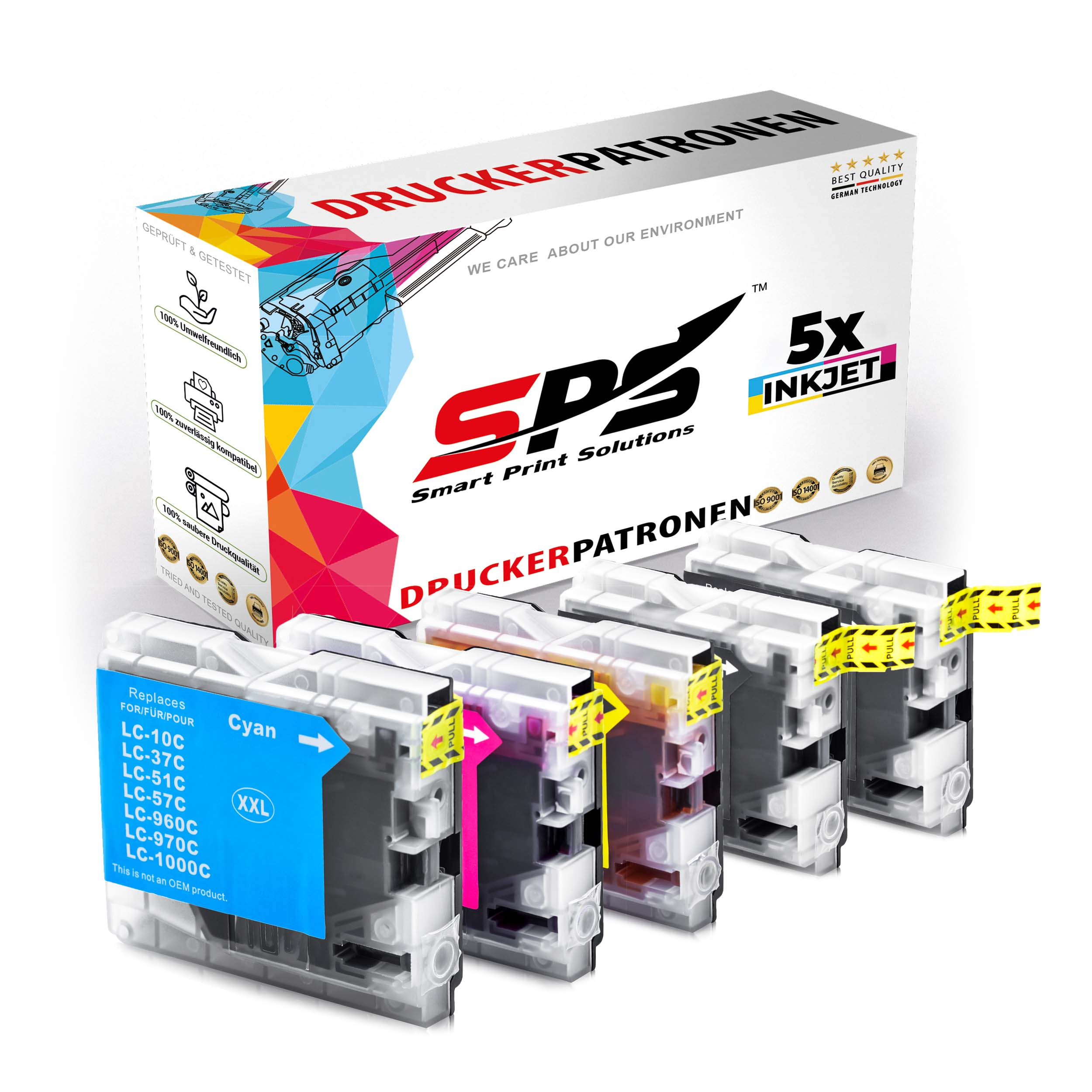 SPS S-13406 Magenta Gelb Tintenpatrone Schwarz DCP-135C) LC-1000 Cyan / (LC-970