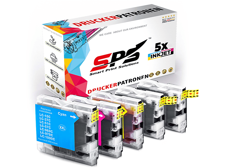 SPS S-13410 (LC-970 LC-1000 Tintenpatrone / Gelb Cyan Magenta Schwarz DCP-453C)