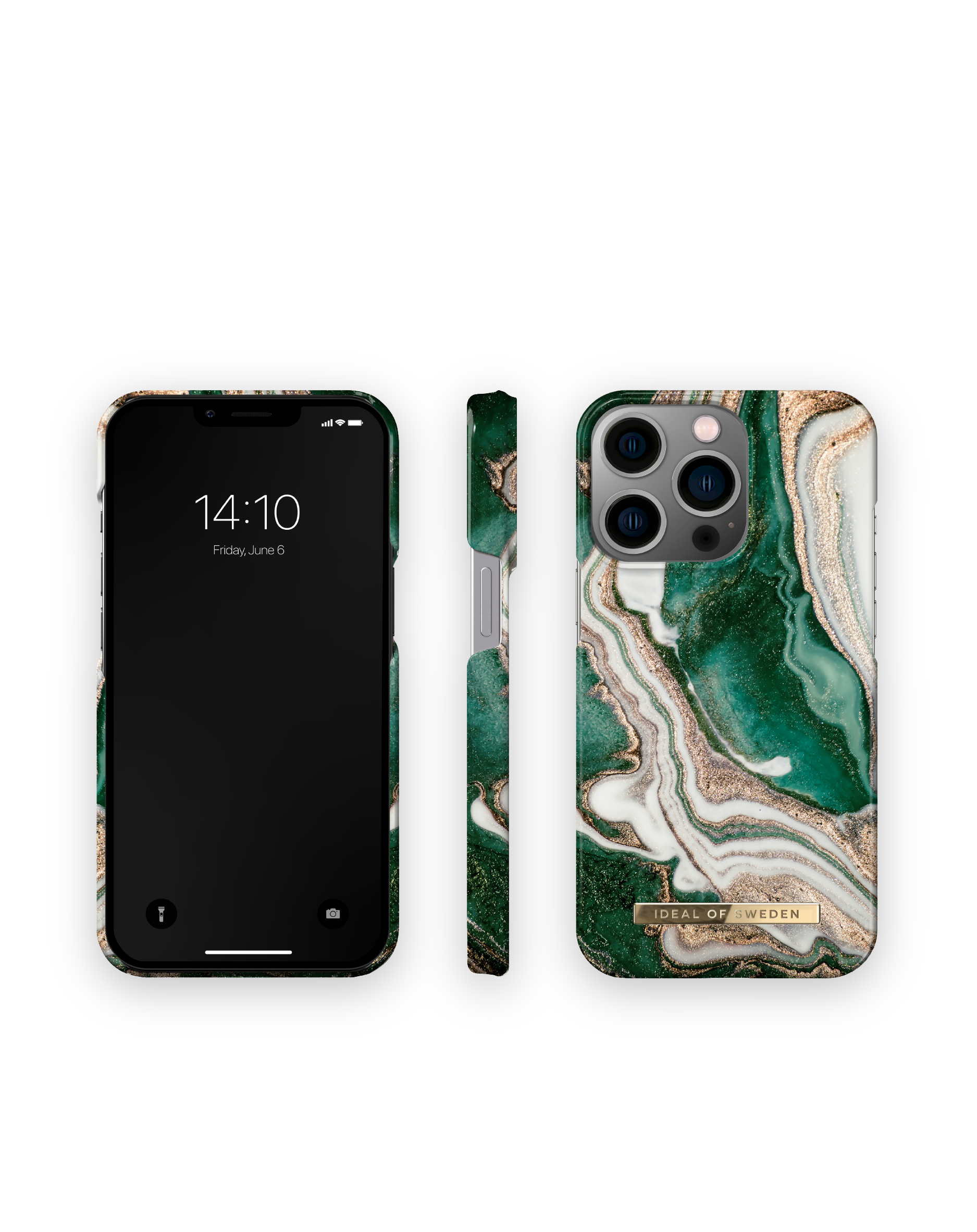 IDEAL OF SWEDEN IDFCAW18-I2161P-98, Jade Pro, Backcover, Golden 13 Apple, iPhone Marble
