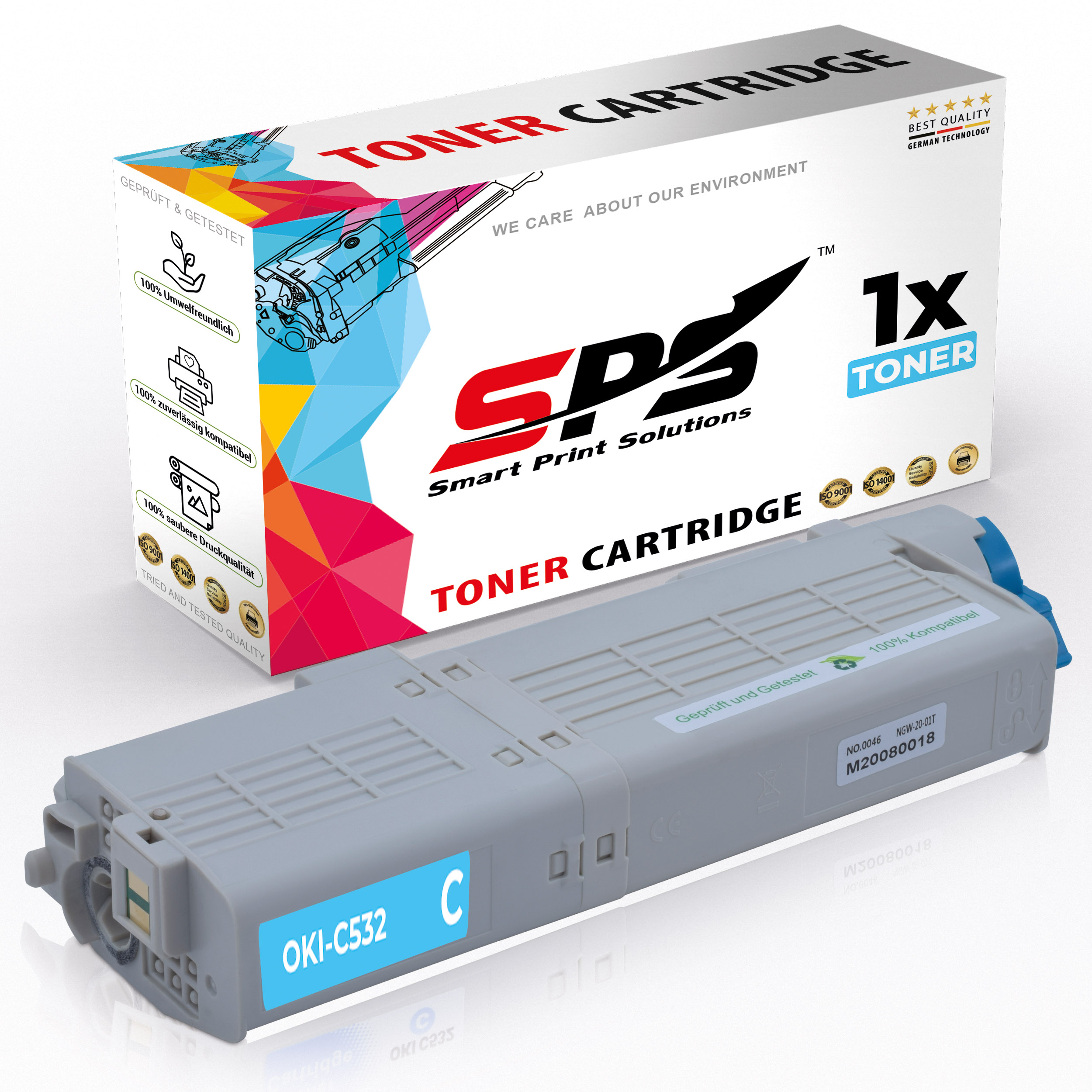SPS S-16352 Cyan / Toner (C532 46490607 C532T)