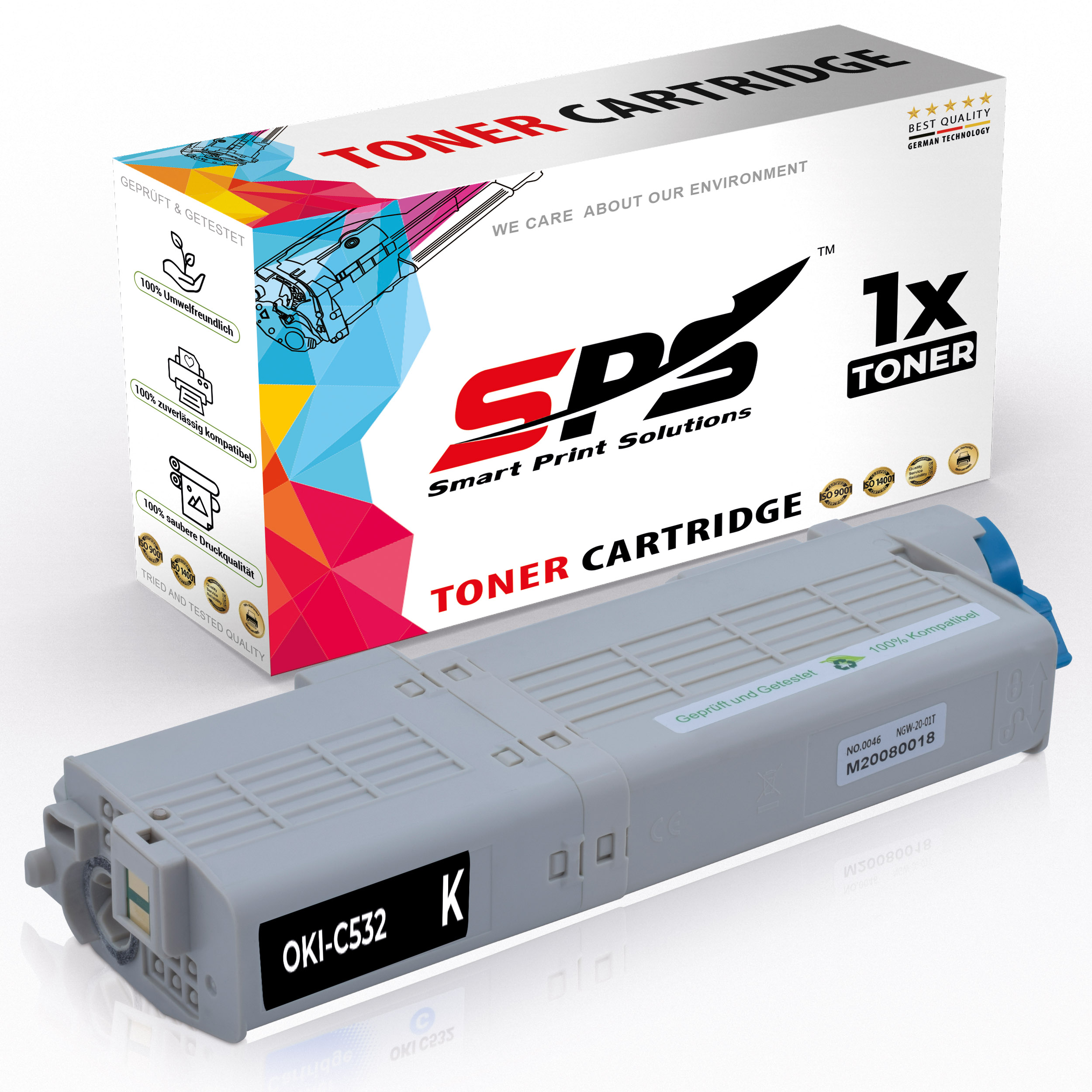 SPS S-16009 Schwarz (C532 C532DN) / 46490608 Toner
