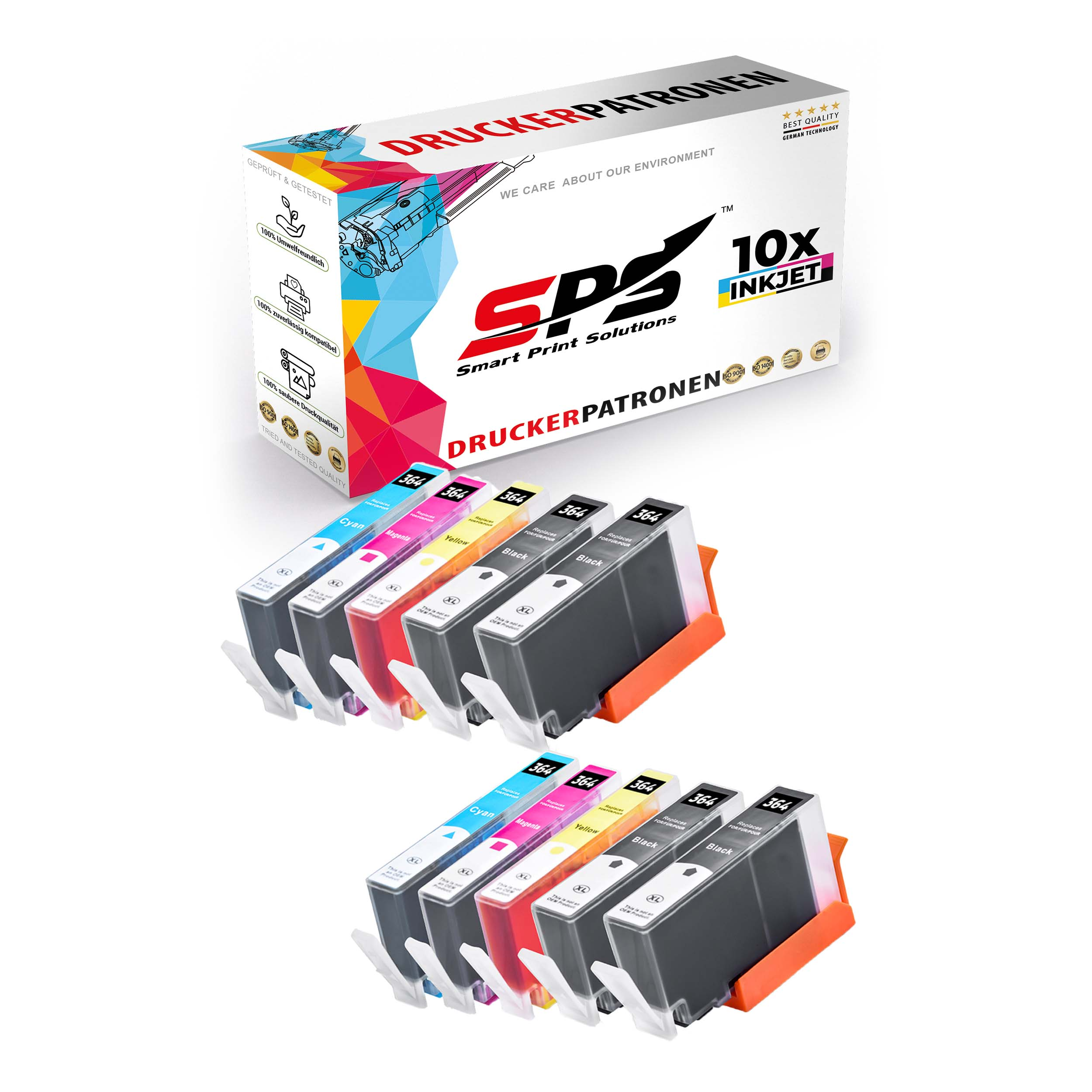 SPS S-4718 Tintenpatrone Schwarz (364XL Gelb Magenta C310A) Premium Photosmart Cyan 