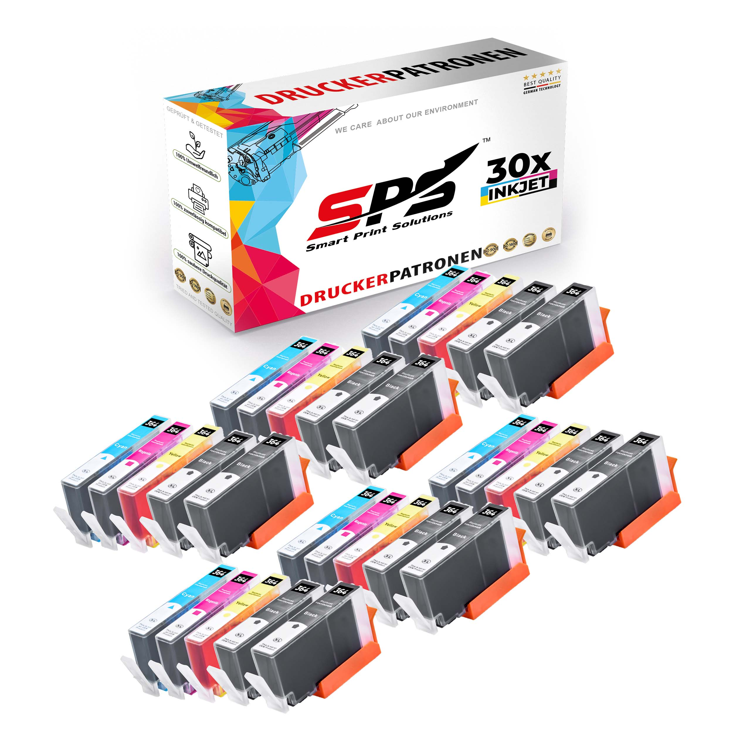 SPS S-10452 Tintenpatrone Schwarz Cyan Magenta Photosmart Premium / Gelb (364XL AIO)