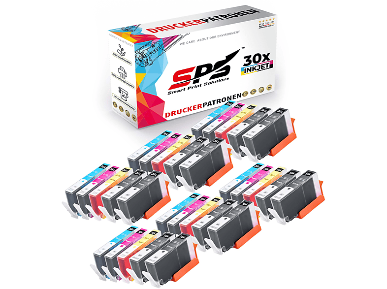 SPS S-10473 Tintenpatrone Schwarz Cyan Magenta Gelb (364XL / Photosmart Premium e-AIO C310)
