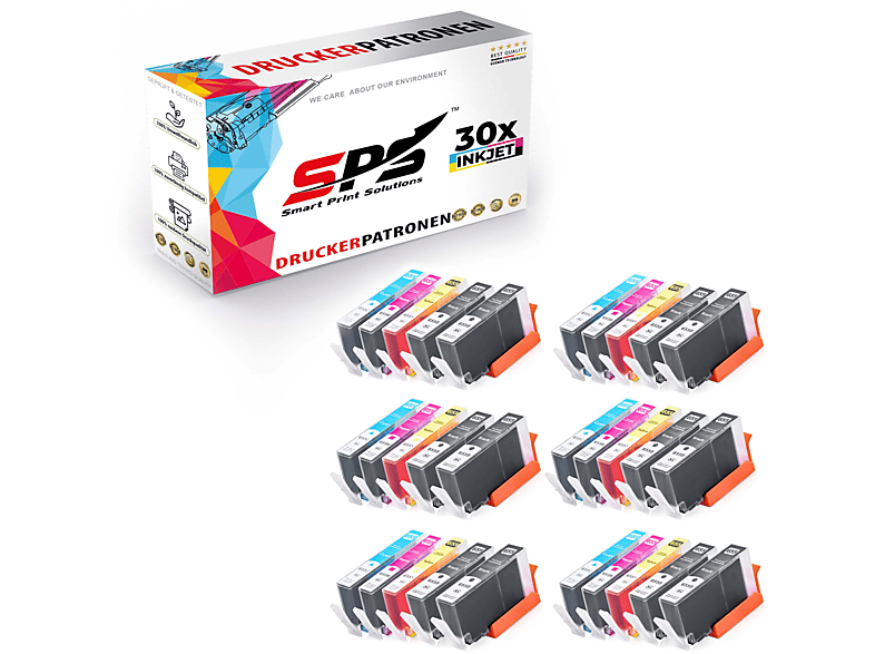 SPS S-10513 Tintenpatrone Schwarz Cyan Magenta Gelb (655XL / Deskjet Ink Advantage 3525)