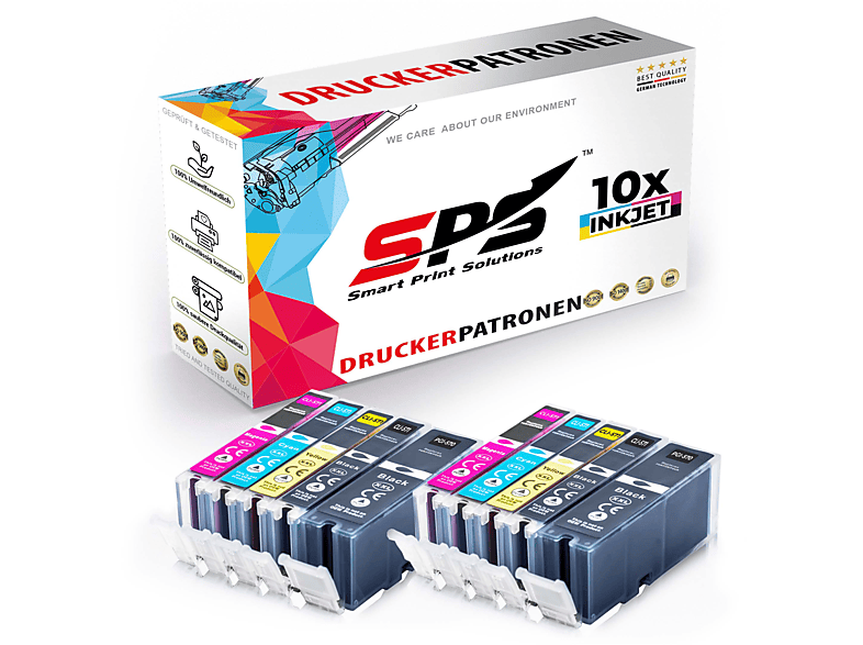 SPS S-4984 Tintenpatrone Schwarz Cyan Magenta Gelb (PGI-571 CLI-571 XL / Pixma MG6852)