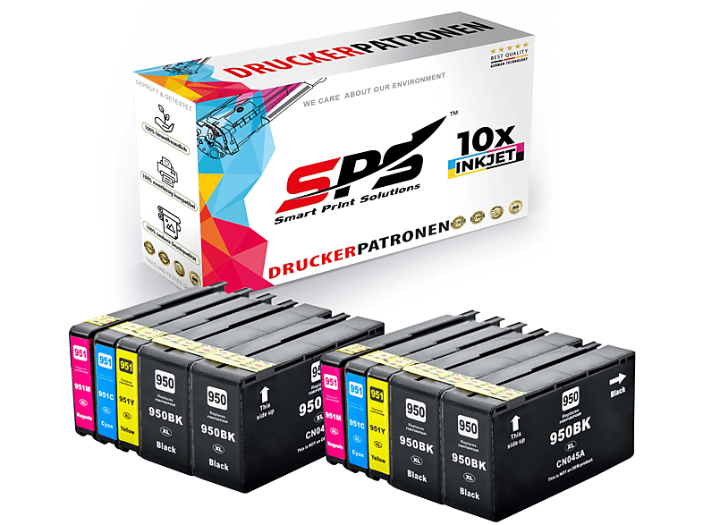 SPS S-4847 Tintenpatrone Schwarz Cyan 951XL Pro 8600 (950XL Premium) / Magenta Officejet Gelb