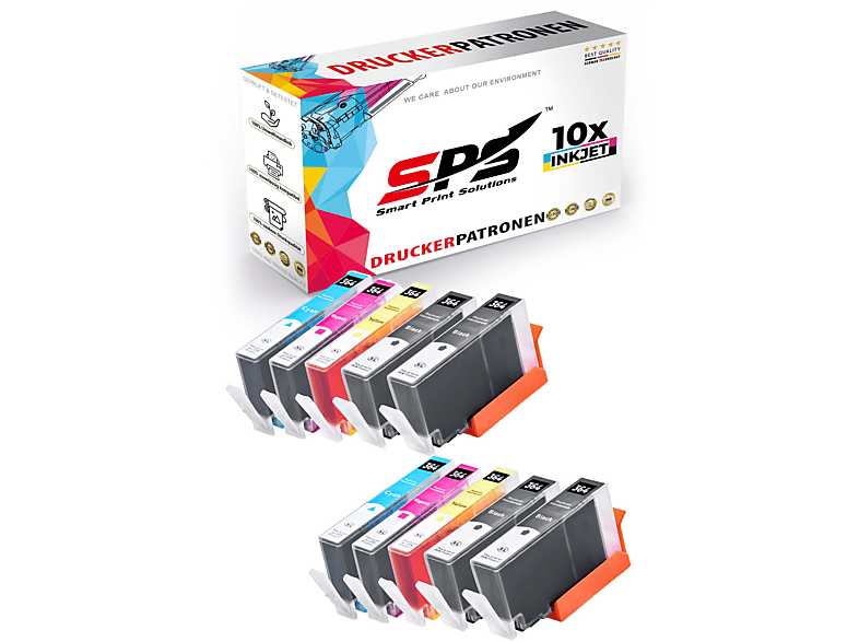 SPS S-4655 Tintenpatrone Schwarz Cyan Magenta Gelb (364XL / Photosmart 5525E AIO)