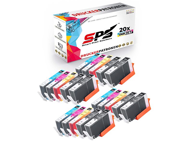 SPS S-8414 Tintenpatrone Schwarz Cyan Magenta Gelb (364XL / Photosmart Premium Plus C309A)
