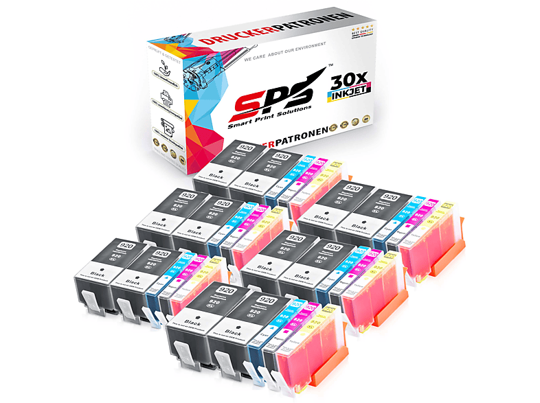 SPS S-10533 Tintenpatrone Schwarz / (920XL 7500A) Magenta Gelb Cyan Officejet