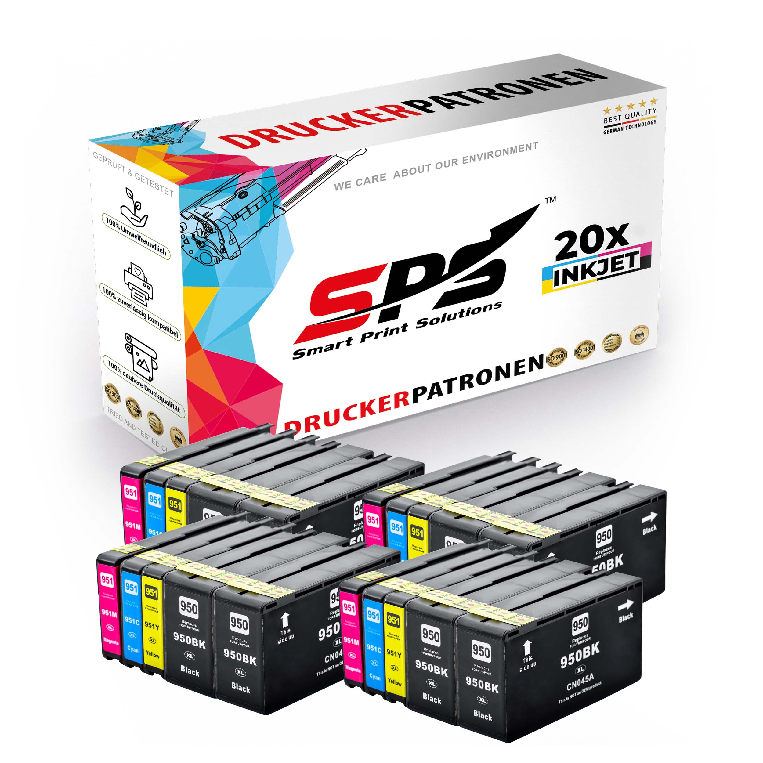 SPS S-8540 Tintenpatrone Cyan Gelb Schwarz Pro 8100 / E-Printer) 951XL Officejet Magenta (950XL