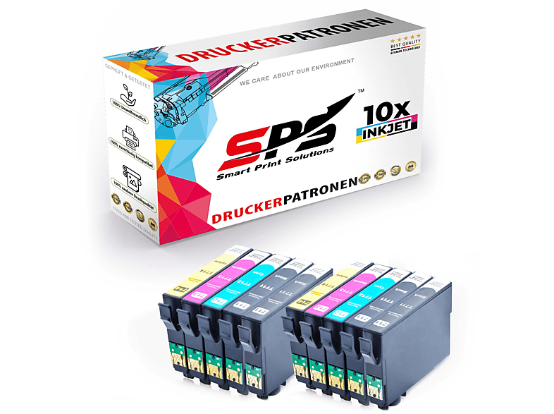 SPS S-5051 Tintenpatrone Schwarz Cyan Magenta Gelb (T0711 T0712 T0713 T0714 / Stylus Office BX310FN)