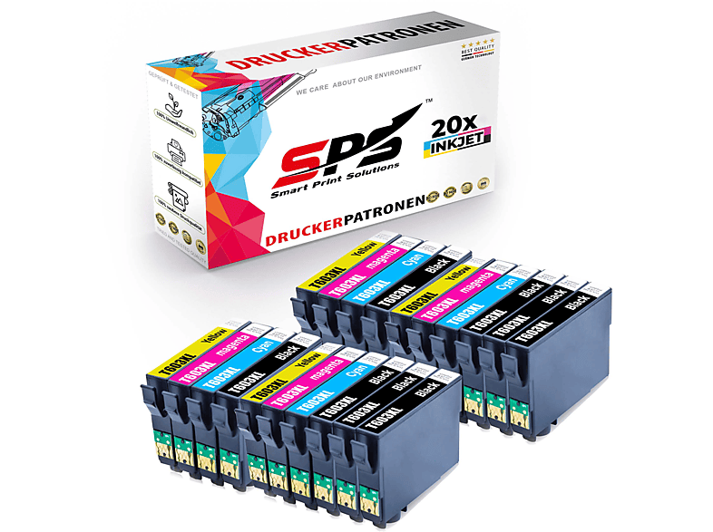 SPS S-8437 (603XL Schwarz / Magenta Gelb Cyan WF-2810DWF) Workforce Tintenpatrone