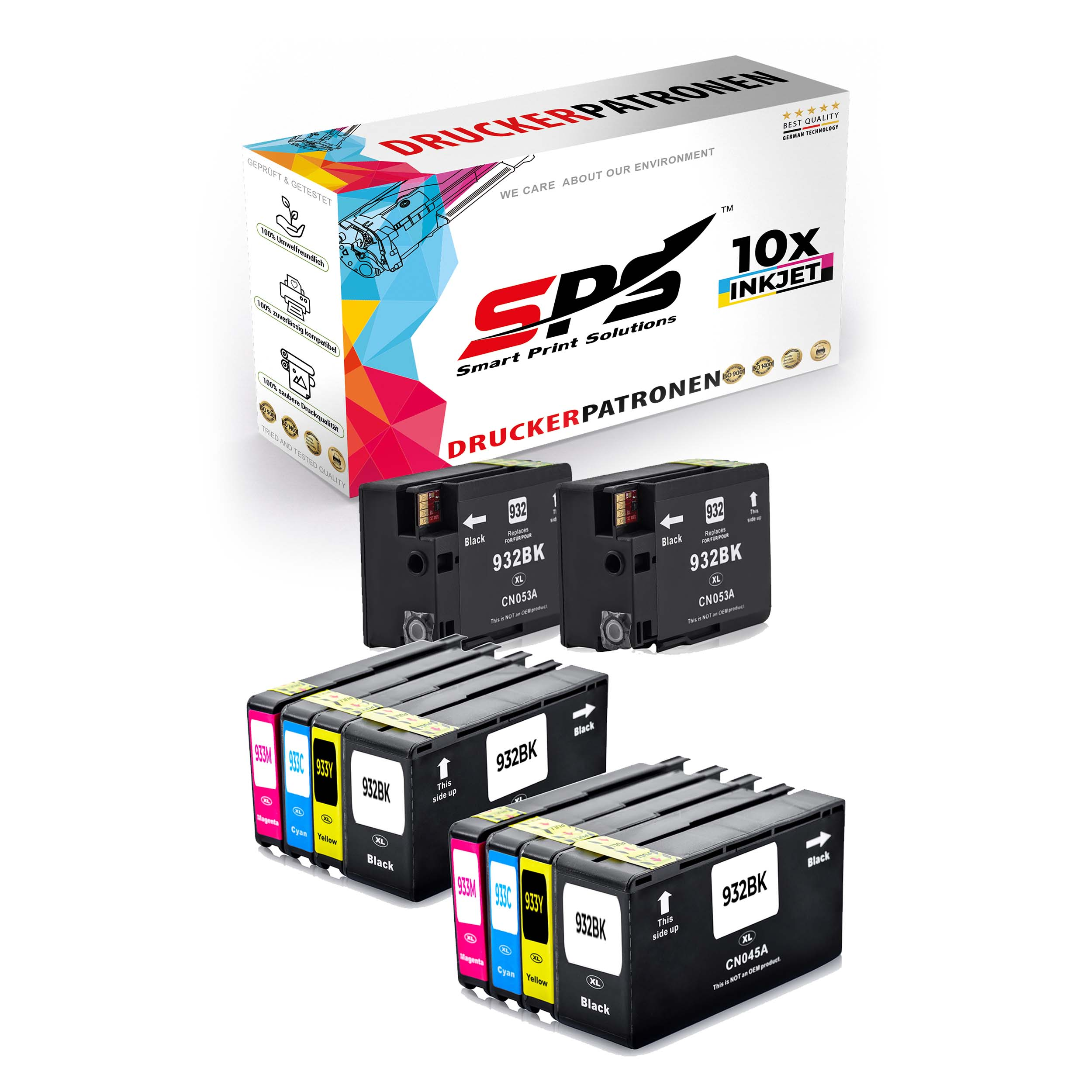 SPS S-4815 Tintenpatrone Schwarz Gelb (932XL E-Printer) Cyan 933XL 6100 / Officejet Magenta